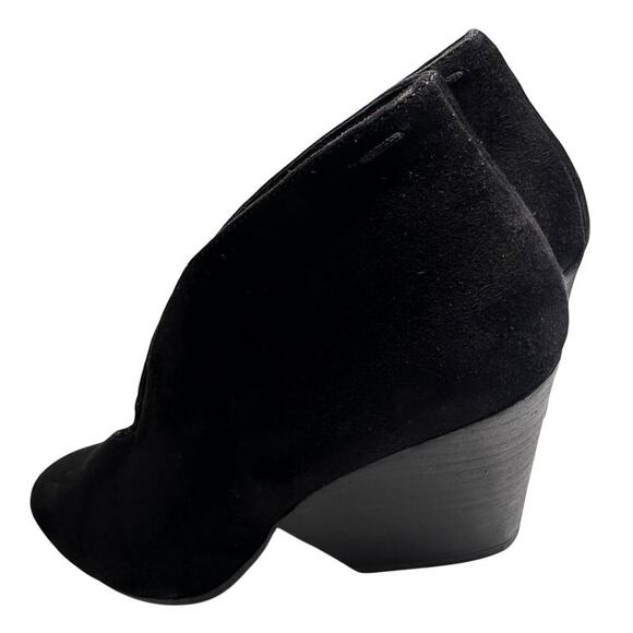 Eileen Fisher Inman Ankle Boots Black Suede Leather Women Sz 8 Career Witchy - Picture 12 of 16